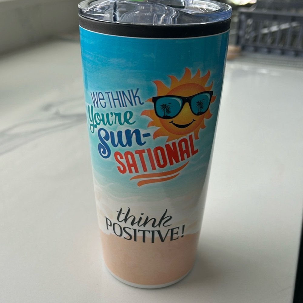 We Think You're Sun-sational Beach Scene Teton Stainless-Steel Tumbler 20-Oz.